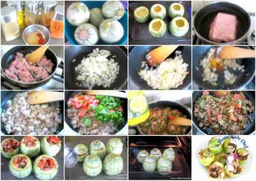 These meat stuffed zucchini pots is a simple easy and delicious recipe with the combination of meat and vegetables. This is a great make ahead dish too These meat stuffed zucchini pots is a simple easy and delicious recipe with the combination of meat and vegetables. This is a great make ahead dish if you plan to serve for a party. Plus they looks absolutely gorgeous on the dinner table. By food blog A Homemade Chef