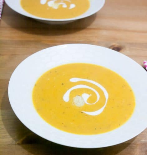 This roasted butternut squash soup is a perfect fall or winter dinner. Add in a small bowl of salad and some crusty bread to did in and you got a meal. This roasted butternut squash soup is a perfect fall or winter dinner. Add in a small bowl of salad and some crusty bread to did in and you got a meal.