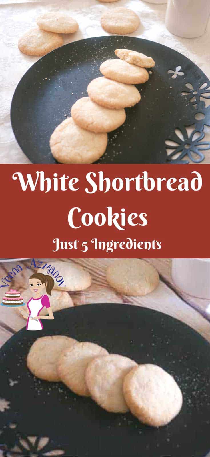 These white shortbread cookies are eggless and super easy to make. With only 5 ingredients they barely take any time to make or bake. Such a great treat any time These white shortbread cookies are eggless and super easy to make. With only 5 ingredients they barely take any time to make or bake. Such a great treat any time