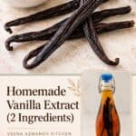 Pinterest image for Homemade Vanilla Extract.