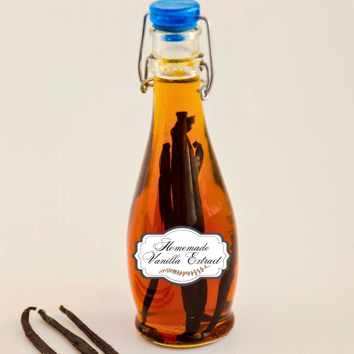 A bottle with vanilla extract.