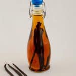A bottle of homemade extract vanilla