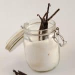A mason jar with vanilla sugar