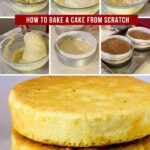 Pinterest image for baking a cake from Scratch.