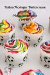 Cupcakes decorated with buttercream.