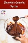 A person making chocolate ganache.