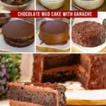 Pinterest image for chocolate mud cake with Ganache.