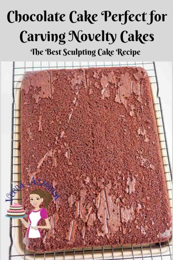 One of the most important things necessary to sculpt a novelty cake is a perfect base. A cake that can be cut and manipulated without falling apart. A cake with soft crumb and yet taste delicious. This chocolate cake perfect for carving will prove the best sculpting cake recipe for you.