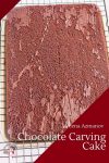 A chocolate sheet cake for cake sculpting.