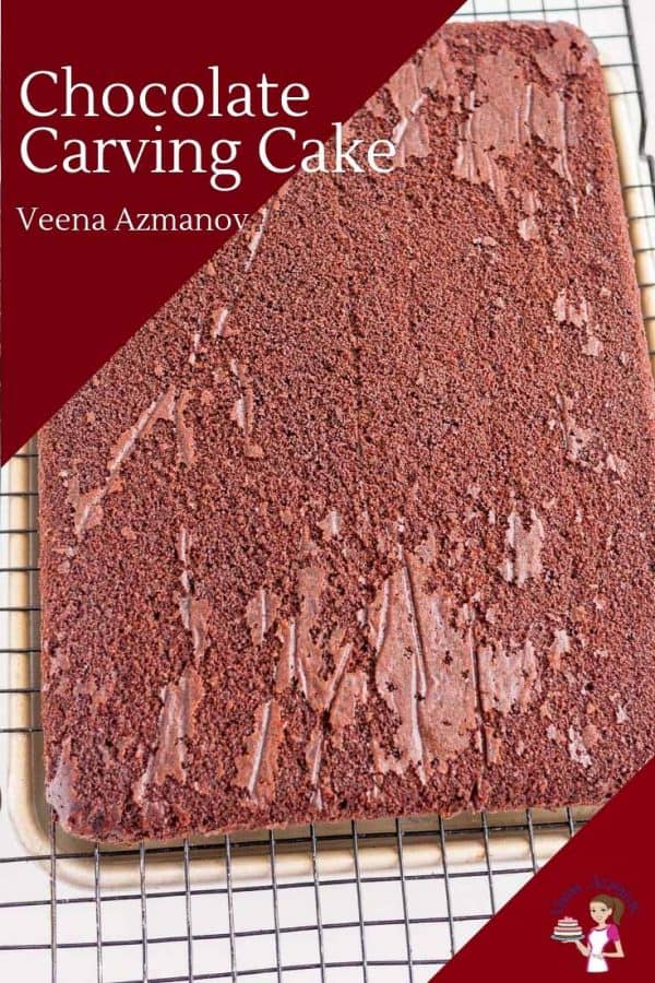 One of the most important things necessary to sculpt a novelty cake is a perfect base.  A cake that can be cut and manipulated without falling apart. A cake with a soft crumb and yet taste delicious. This chocolate cake perfect for carving will prove the best sculpting cake recipe for