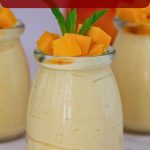Pinterest image for Mango Mousse Recipe - Rich, Creamy, Eggless.