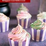 Pinterest image for Sour Cream Cupcakes.