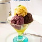 Pinterest image for no churn ice cream.