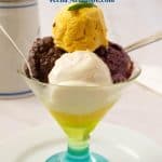 Pinterest image for no churn ice cream.