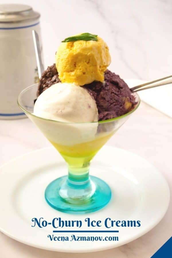 Pinterest image for homemade ice cream.
