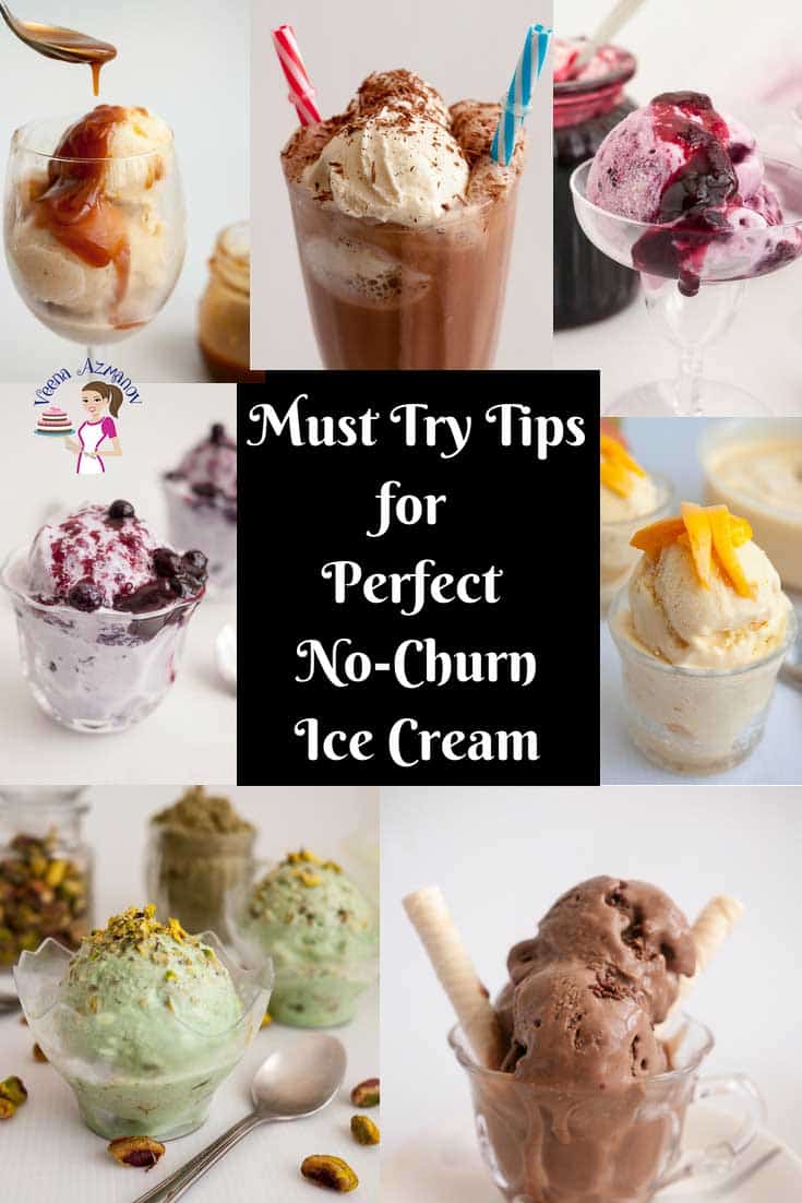 No-churn ice cream is a simple, easy and an effortless way to make homemade ice cream. The options are endless, and they are a lot more affordable than store-bought ice creams. The best part? You know what goes in and what you are eating. A no churn ice cream is probably the fastest you can get to making homemade ice cream. An Image optimized for sharing on Social Media for these MUST TRY Tips for perfect no-churn Ice Cream
