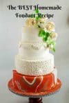An Image optimized for Social Sharing for the BEST Homemade Fondant Recipe, this rolled fondant is simple, easy and effortless and take no more than 10 minutes to make