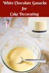 A bowl of white chocolate ganache.