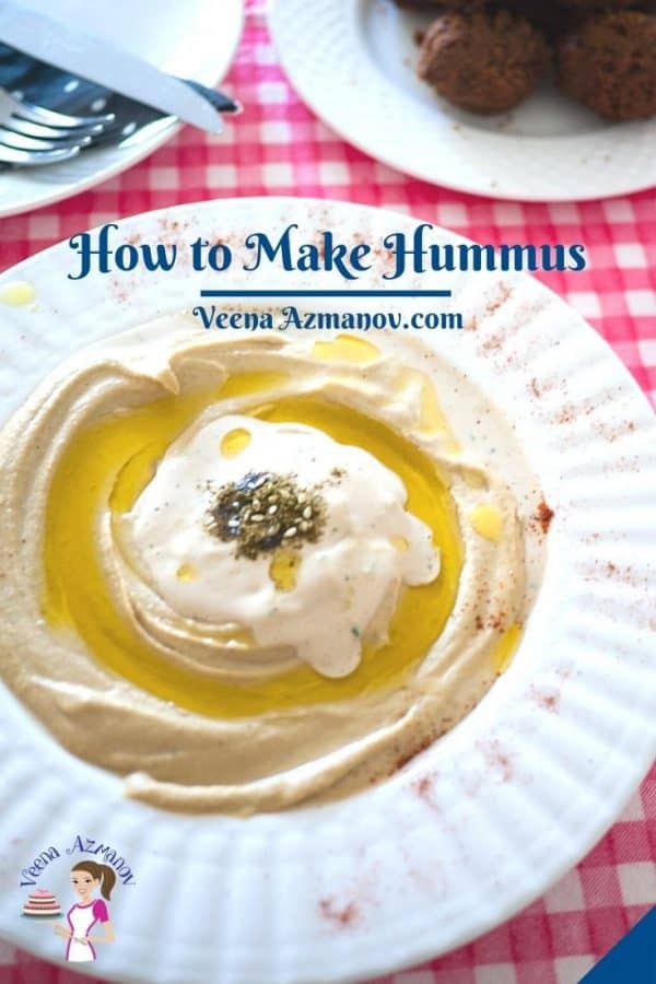 Pinterest image for hummus.