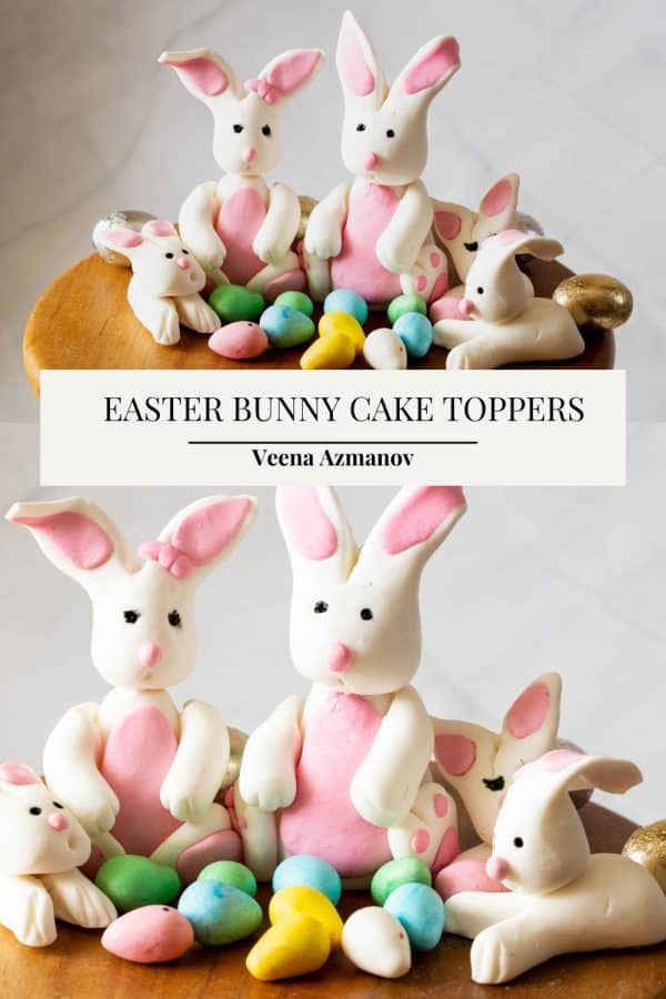 Pinterest image cake toppers bunnies.