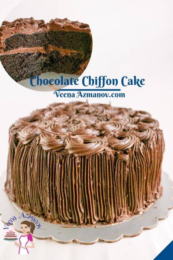 Pinterst image for chiffon cake.