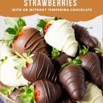 Pinterest image for Chocolate Covered Strawberries.