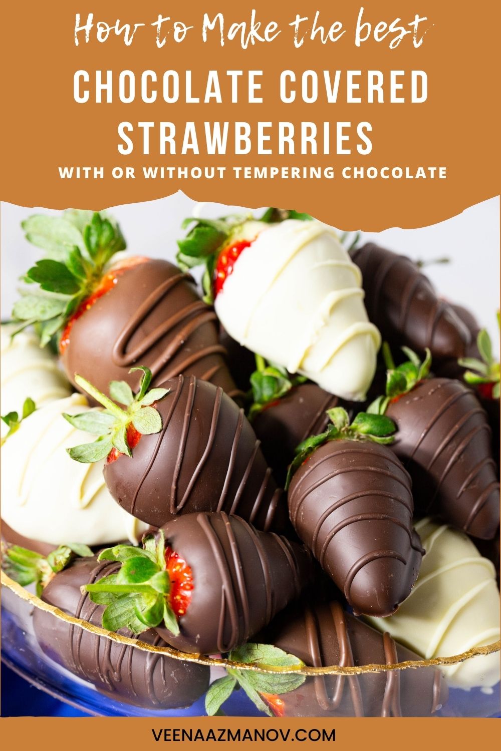 Pinterest image for Chocolate Covered Strawberries.