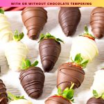 Pinterest image for Chocolate Covered Strawberries.