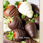 Pinterest image for Chocolate Covered Strawberries.