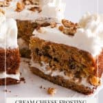 Pinterest image for cream cheese frosting.