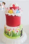 There has got to be some gum paste Easter bunnies on my Easter cake. You can make them sitting or lying down in any form and they look just adorable. I show you how to make the two I know - simple easy and quick in this video and picture tutorial