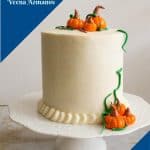A cake decorated with cream cheese for sharing on pinterest