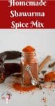 A spice bottle full of shawarma spice mix.