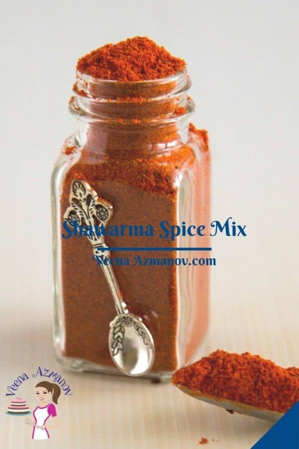 Pinterest image for shawarma spice blend.