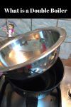 Showing how to make a double boiler.