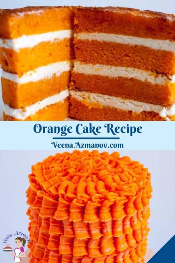 Pinterest image for orange cake.