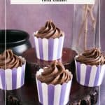 Pinterest image for chocolate cupcakes with devil's food recipe.