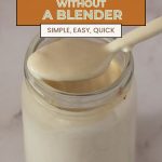 Pinterest image for Homemade Tahini Sauce in 5 mins with 4 Ingredients.