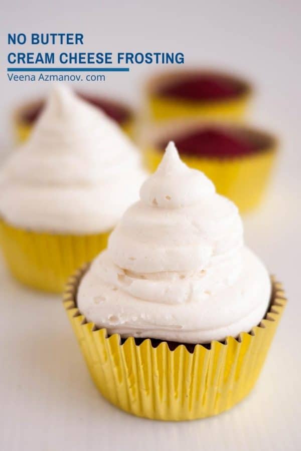 showing frosted cupcakes image to save for pinterest