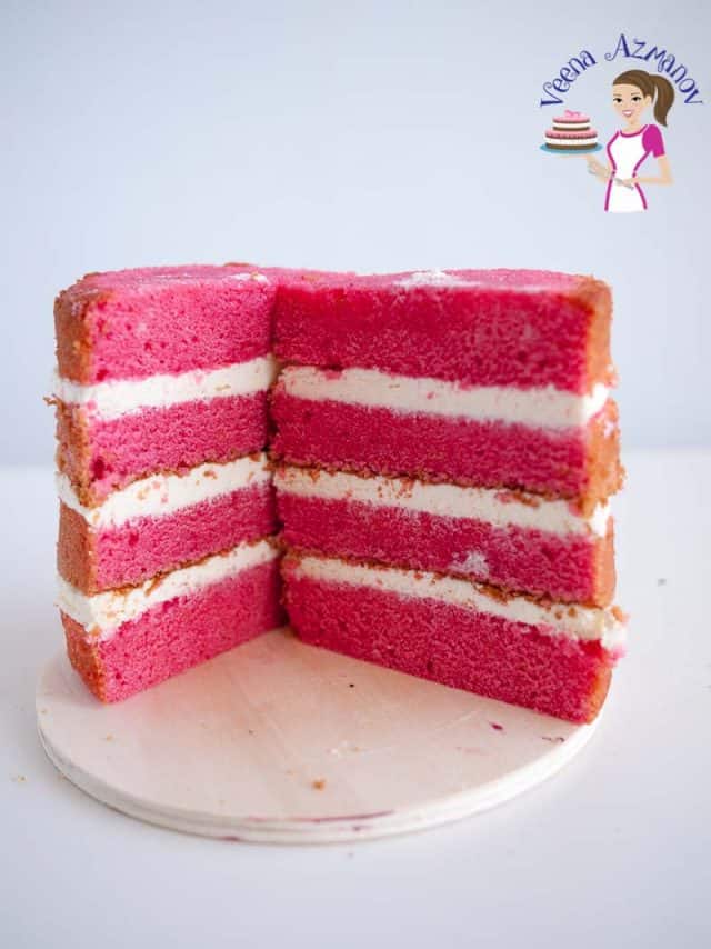 This fresh strawberry cake with Swiss Meringue Buttercream frosting is made with fresh strawberry puree and perfect to serve as a light and refreshing dessert.