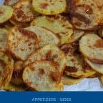 Pinterest image for making potato chips in the oven.