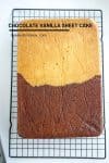 How to make a half and half sheet cake - two in one chocolate vanilla sheet cake recipe