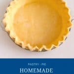 Pinterest image for crust for homemade pie.