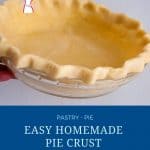 Pinterest image for crust for homemade pie.