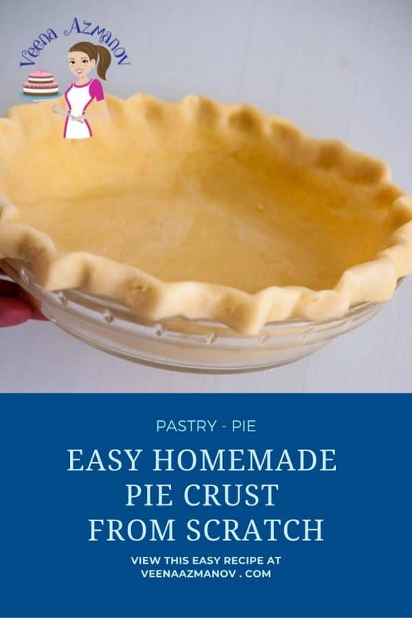 Pinterest image for crust for homemade pie.