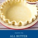 Pinterest image for homemade pie crust.