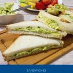 Pinterest image for avocado egg sandwich.