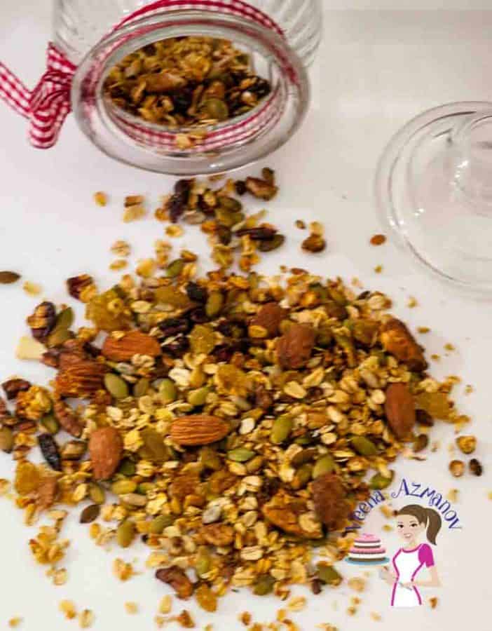 Healthy Fruit and Nut Granola Recipe Homemade Veena Azmanov