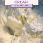 Pinterest image for homemade whipped cream aka Chantilly Cream Recipe.