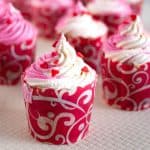 Cupcake frosted with Italian Meringue buttercream.